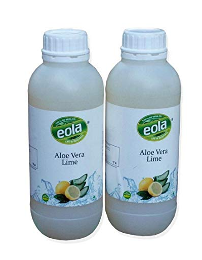 Eola Aloe Vera Lime Juice, 600ml (Pack of 2 ) 