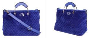 GIORDANO Blue Quilted Handheld Bag