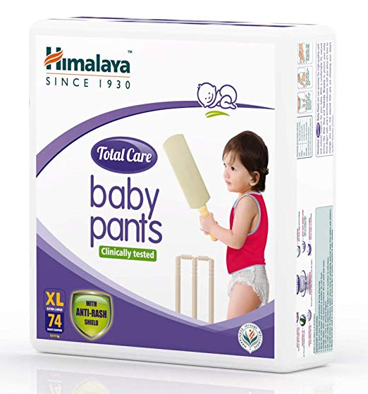 Himalaya Total Care Baby Pants Diapers, X Large, 74 Count 