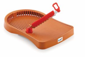 LMS Cut-N-Wash Plastic Chopping Board, Brown