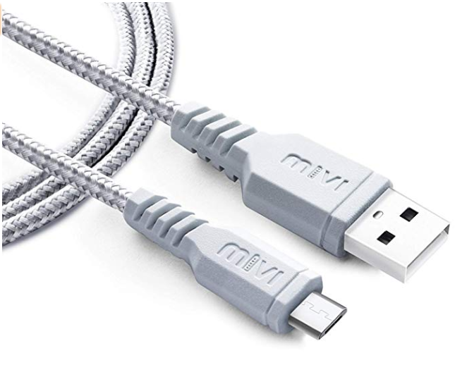 Mivi UC3BK-SL Khali Tough Micro USB Cable - 3.2 Feet