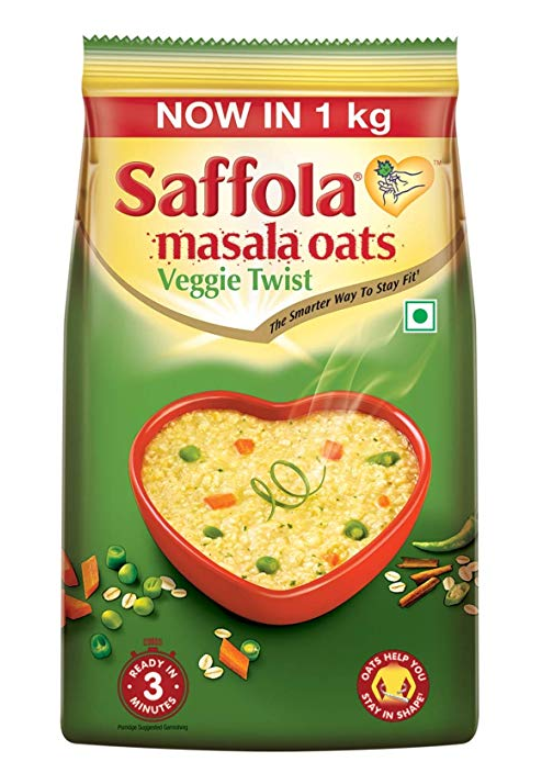 Saffola Masala Oats, Veggie Twist, 1 kg 