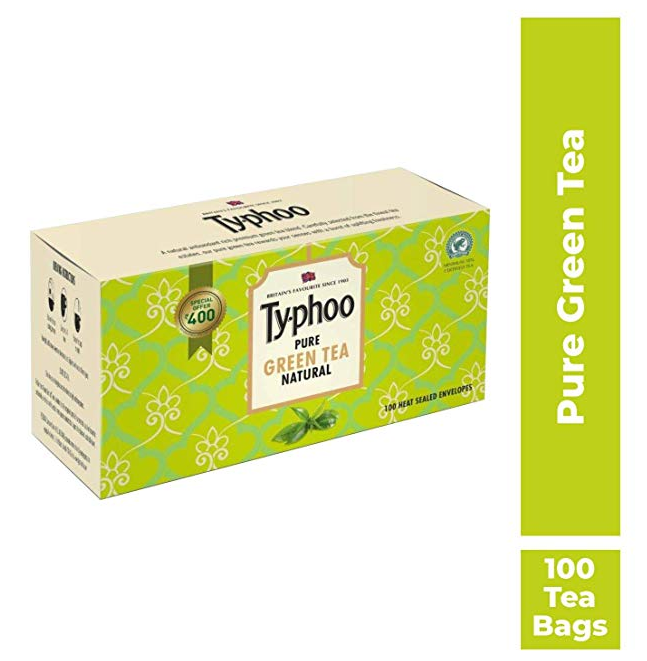 Typhoo Pure Green Tea Natural, 100 Tea Bags 
