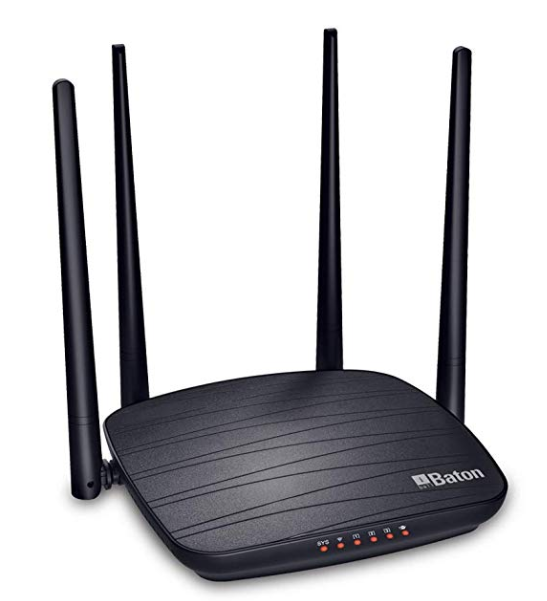 iBall Baton iB-WRD12EN 1200M Smart Dual Band Wireless AC Router (Black) 