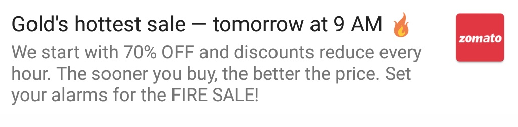 zomato sale