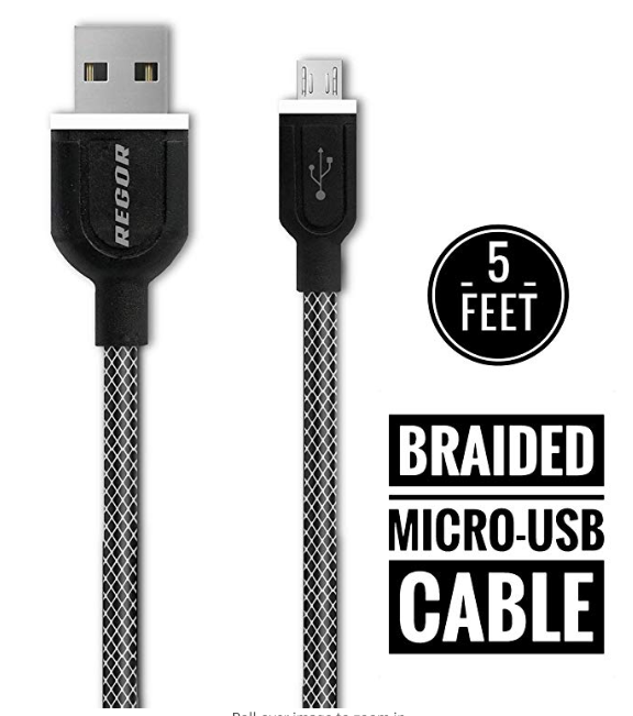 Regor 5 Feet Braided Micro USB Cable
