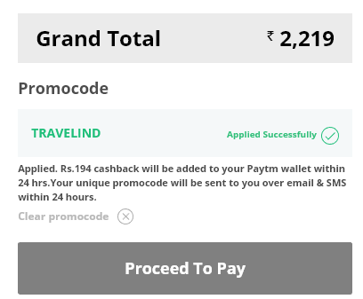 TRAVELIND code