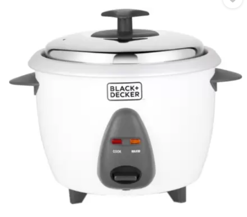 Black & Decker BXRC0101IN Electric Rice Cooker (1 L, White)