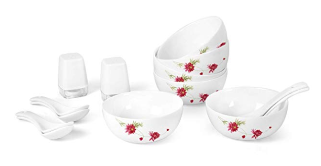 Cello Velvetine Opalware Soup Set