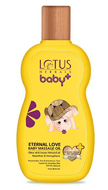 Lotus Herbals Baby+ Eternal Love Baby Massage Oil, 200ml 