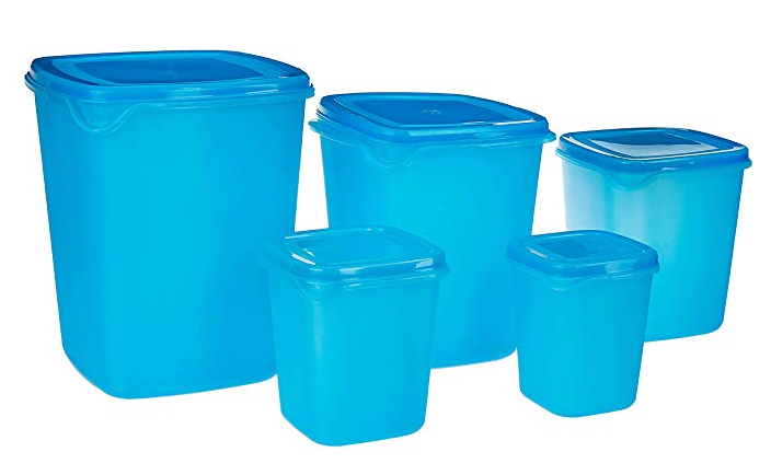 Princeware Pilot Plastic Containers Set, 5-Pieces