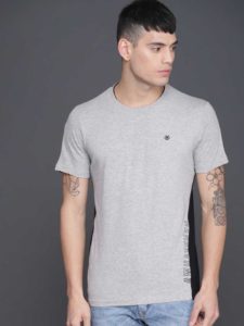 WROGN  Color Block Men Round Neck T- shirts