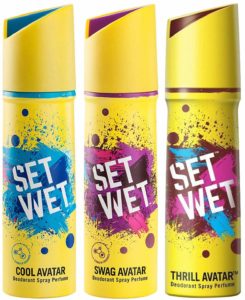 Amazon Set Wet Deodorant Spray Perfume, 150ml (Cool, Swag and Thrill Avatar, Pack of 3)