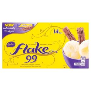 Cadbury Flake 99s- 14 Chocolate Bar, 114g Box