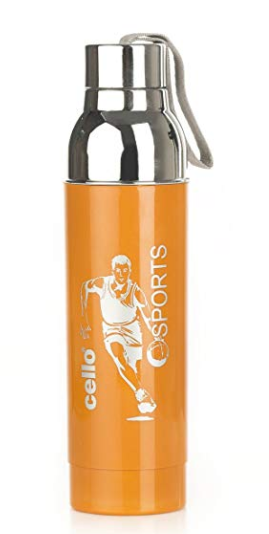 Cello Ferro Plastic Bottle, 600 ml, Orange