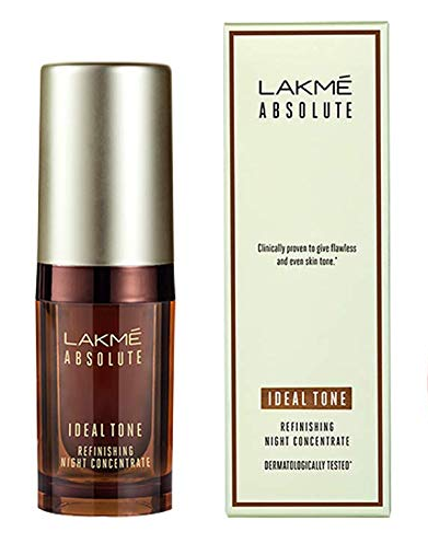 Lakme Absolute Ideal Tone Refinishing Night Concentrate, 15 ml