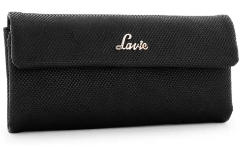 Lavie Women Casual Black Artificial Leather Wallet (14 Card Slots)