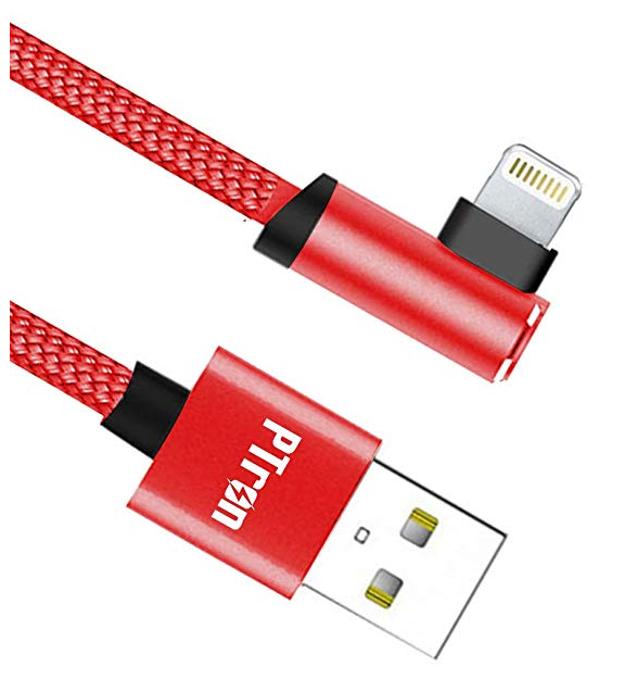 PTron Solero Lite Cable - L Shape Design 2.1A High Speed Charge Sync Data Cable (Red)