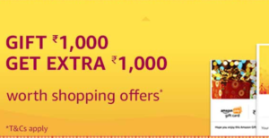 amazon gift card Rs 1000 unlock shopping offers Rs 1000 great indian festival