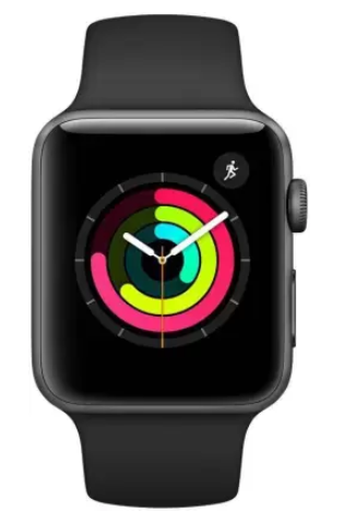 Apple Watch Series 3 GPS - 38 mm Space Grey Aluminium Case with Black Sport Band