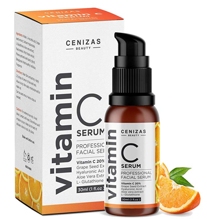 Cenizas 20% Vitamin C Serum for Face with Hyaluronic Acid, 30 ml