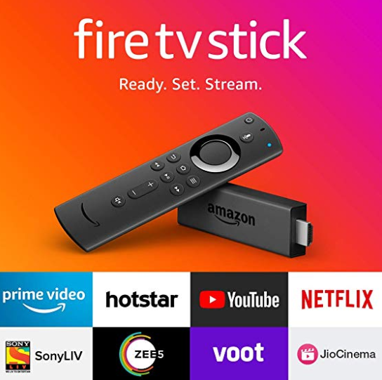 Fire TV Stick with 8 AAA batteries