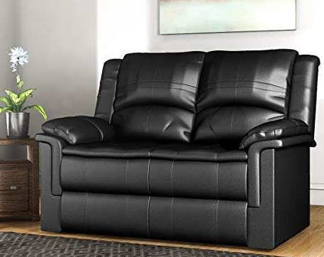 Forzza Ryan 2 Seater Recliner Sofa Black PU