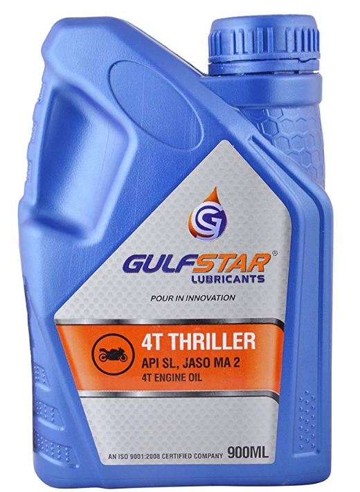 Gulfstar 4T Thriller 20W-40 API SL 4 Stroke Engine Oil for Motorbikes (900 ml)