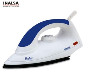 Inalsa Ruby 1000-Watt Dry Iron with Non-Stick Coated Soleplate