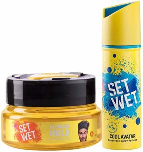 Set Wet Ultimate Hold Hair Gel, 250 ml With Cool Avatar Deodorant Spray Perfume, 150 ml Rs 139 amazon dealnloot