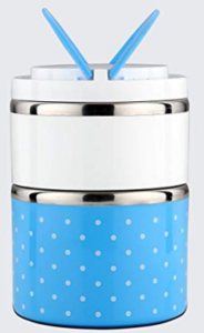 SignoraWare Easy Mate Stainless Steel 2 Tier Lunch Box, Blue