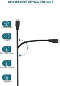 Sony USB-A to Micro USB 1m 1 m Micro USB Cable (Compatible with All Phones With Micro USB Port, Black, Sync and Charge Cable) 99