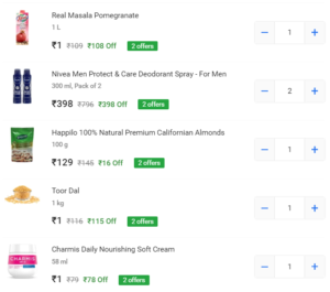 flipkart Re 1 items supermart bangalore