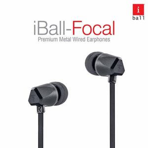 iBall Focal in Ear Wired Earphones Black Rs 399 amazon dealnloot