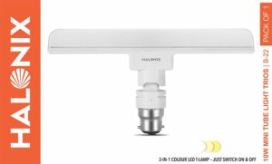 Amazon- Buy Halonix T-Light Trios Base B22 10-Watt LED Tube Light