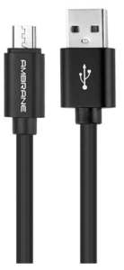 Ambrane ACM-29 2.4A Fast Charging Micro USB Cable for Android Phones - (Black)