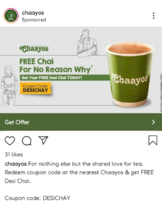 Chaayos - Get Free Desi Chai