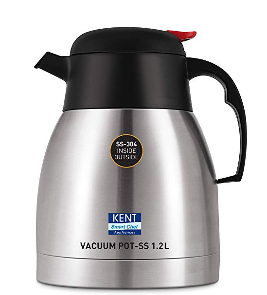 Kent Stainless Steel Vacuum Pot, 1.2 Litre, Silver