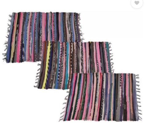 Nostaljia Cotton Door Mat (Multicolor, Large)