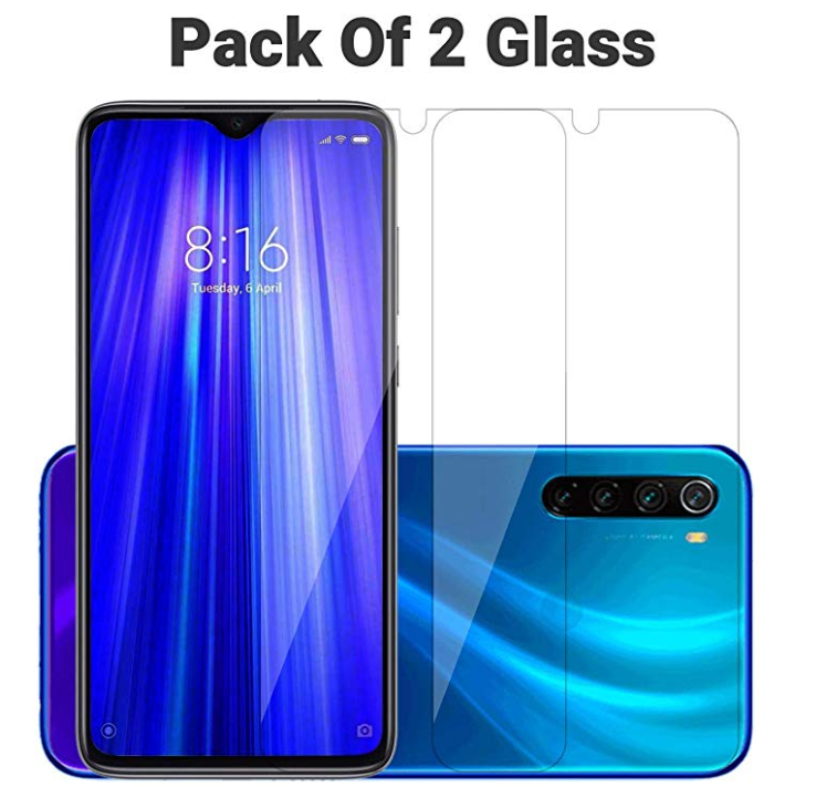 POPIO Tempered Glass Screen Protector For Xiaomi Redmi Note 8