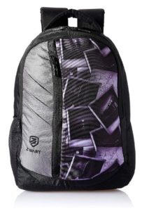 Zwart 25 Ltrs Purple and Purple School Backpack