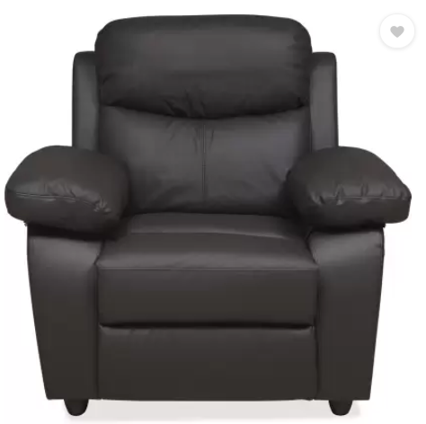 @home by Nilkamal Leather 1 Seater Sofa  (Finish Color - Brown)