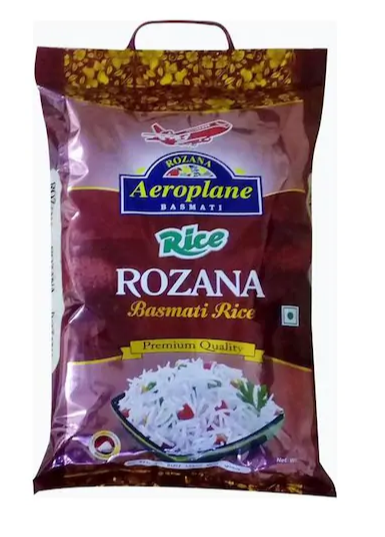 Aeroplane Rozana Basmati Rice 5Kg 1Pc
