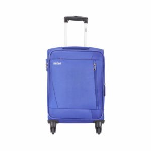 Amazon- Buy Safari Savage 77 Cms Polyester Blue Check-In 4 wheels Soft Suitcase