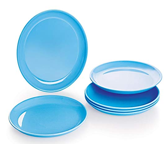 Cello Ware Round Half Plate Set, 6-Pieces, Blue