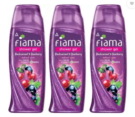 Fiama Black Currant Bearberry Radiant Glow Shower Gel  (3 x 250 ml)