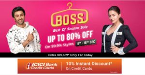 Flipkart Best of Season Sale- Get amazing deals + extra 10% off via ICICI Credit cards