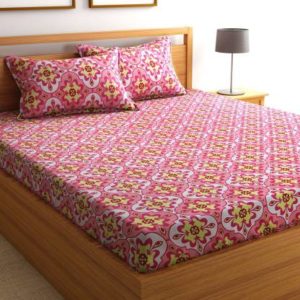 Flipkart SmartBuy 104 TC Cotton Double Geometric Bedsheet