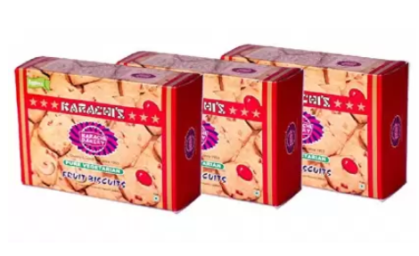 Karachi Bakery Premium Fruit Biscuits, 200g (Pack of 3)  (0.6 kg, Pack of 3)