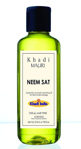 Khadi Mauri Herbal Neem Shampoo - Anti Hairfall and Anti Dandruff - 210 ml